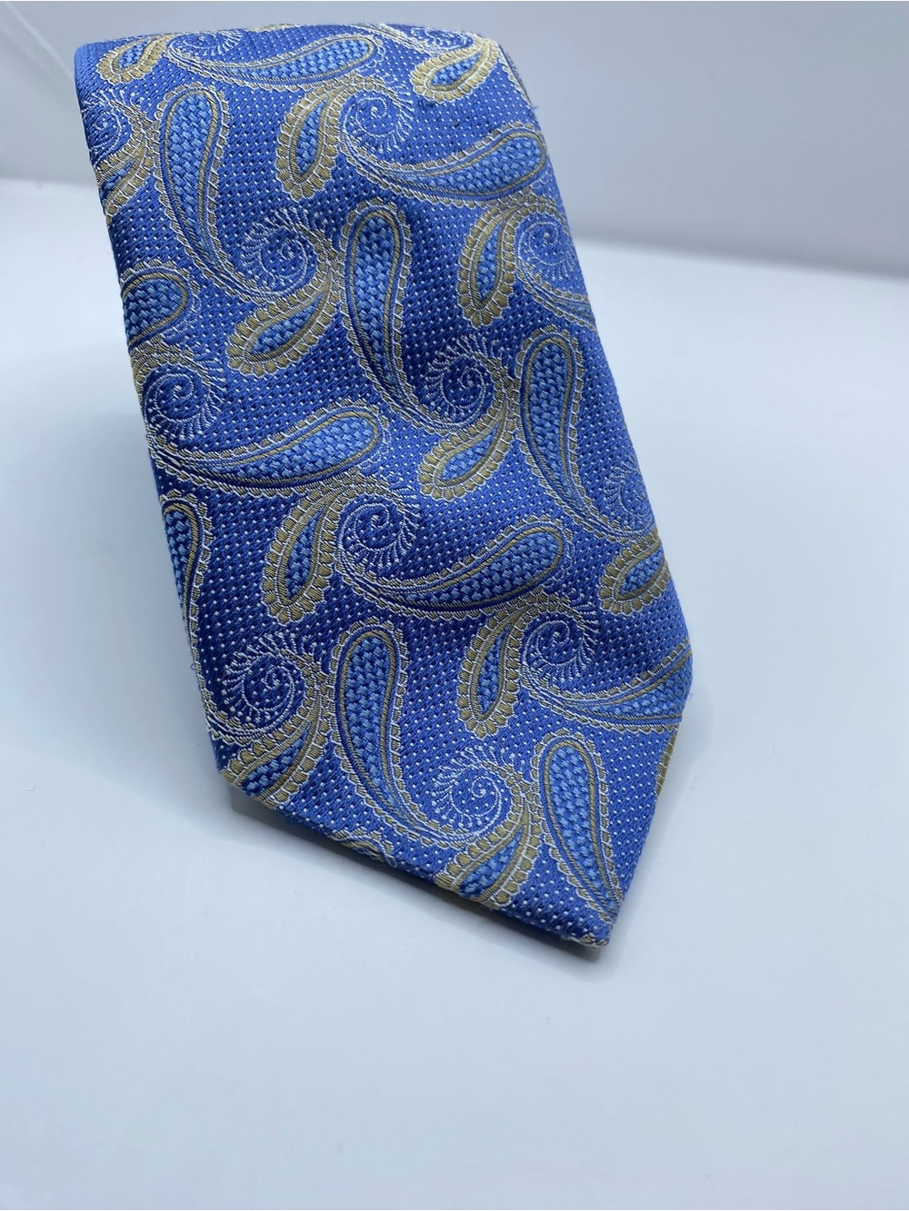 John W. Nordstrom Blue & Gold Paisley Men's Silk Tie